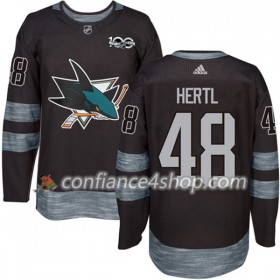 Adidas Maillot de Hockey San Jose Sharks Tomas Hertl 48 1917-2017 100th Anniversary Noir Authentic - Homme